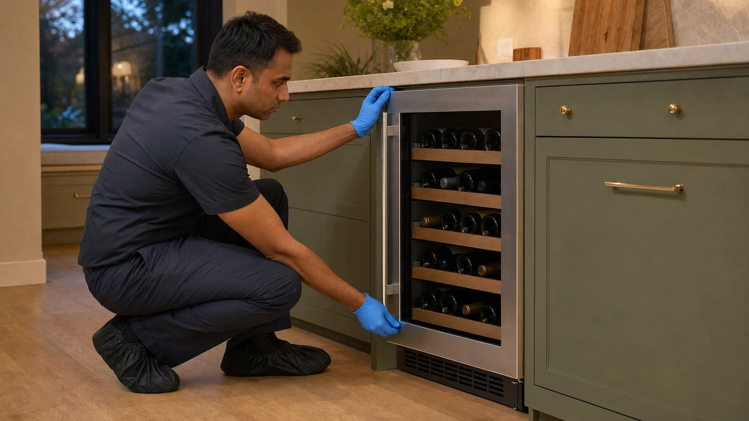 Wine cooler diagnostic visit in Brookline